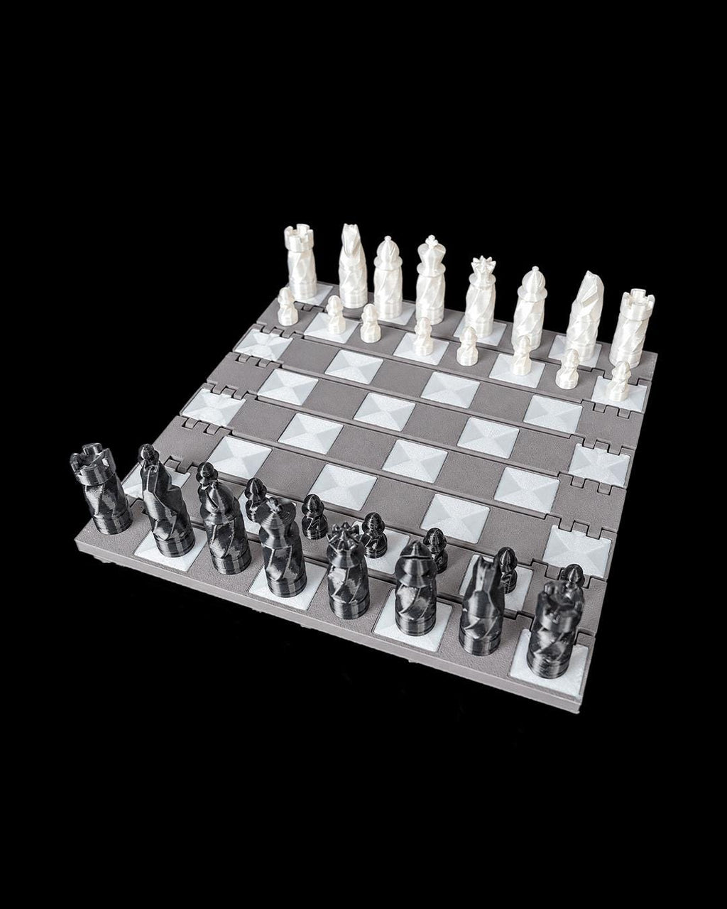 Checkmate Keep castle chess set folded into a castle tower