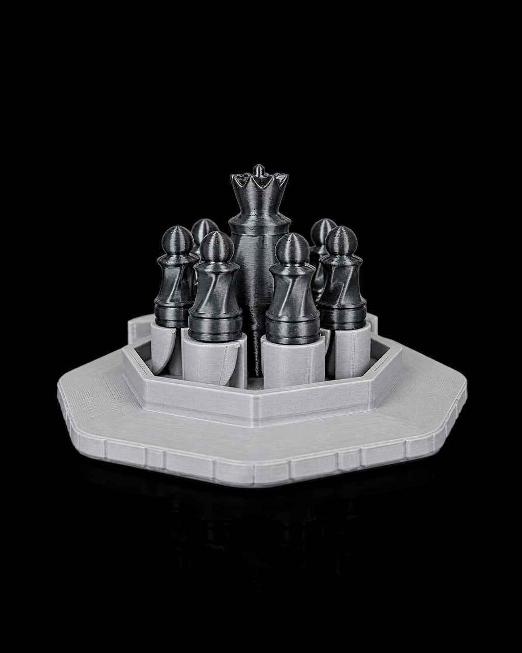 Checkmate Keep portable travel chess set with pieces stored inside