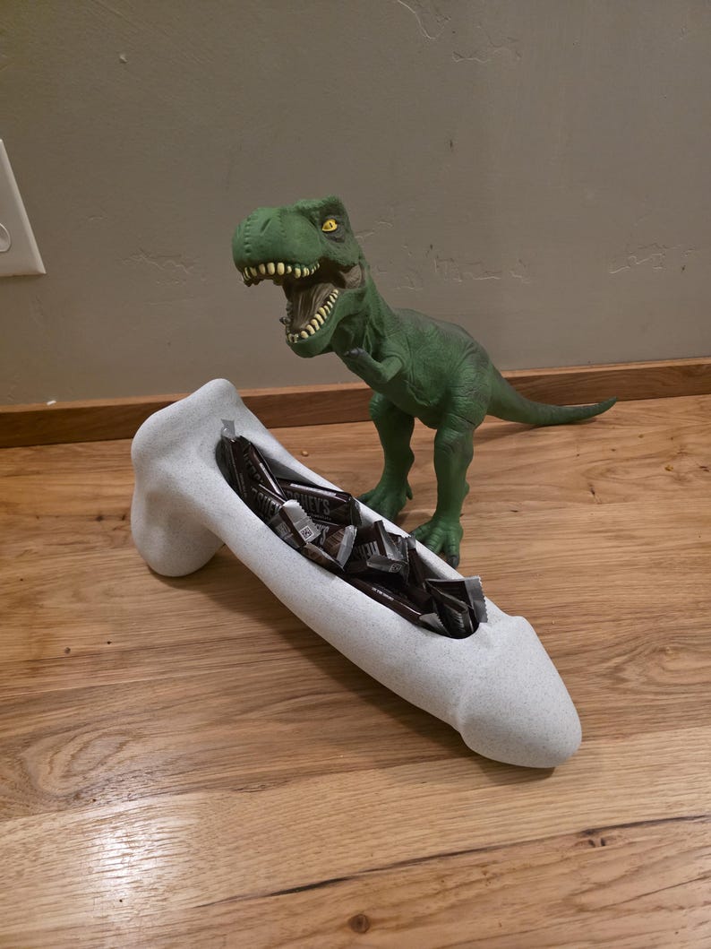 Giant penis catchall bowl filled with candy