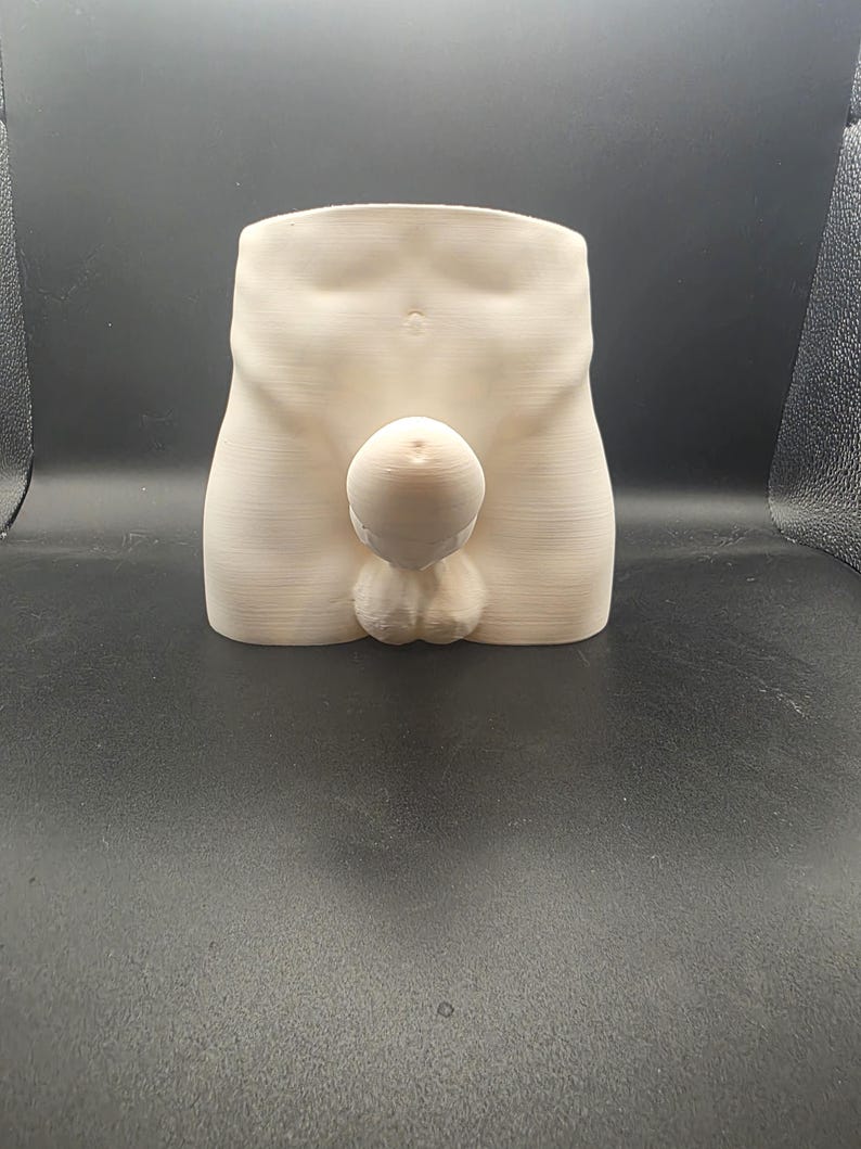 White Good Morning Wood planter, front view