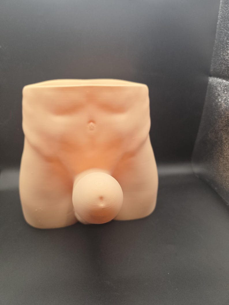 Peach Good Morning Wood planter, front view