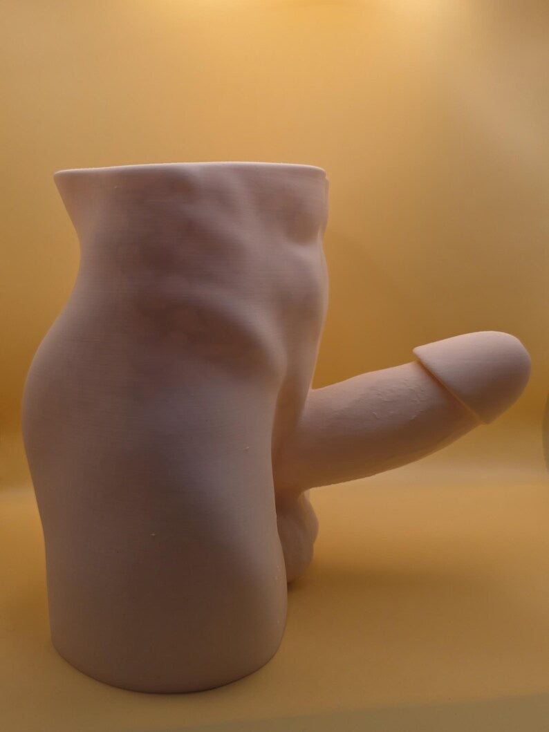 Mauve Good Morning Wood planter, side view