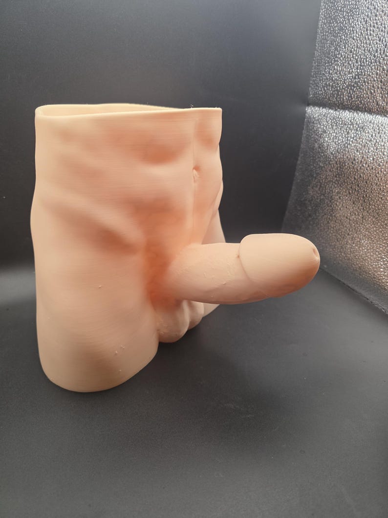Peach Good Morning Wood planter, side view