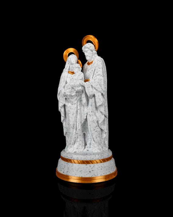 Holy Family statue with coordinating pedestal
