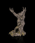 The Dreadwood haunted tree dice tower in bronze, front view showing the face in the bark