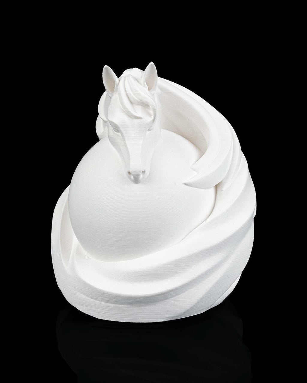 Stallion sphere lamp unlit in white