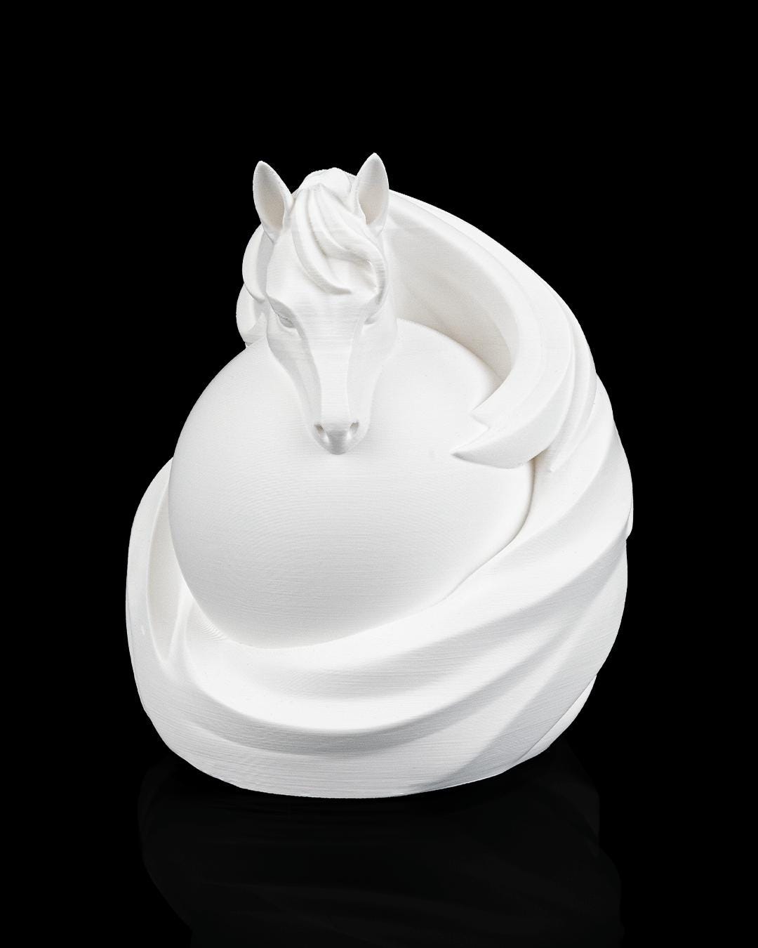 Stallion sphere lamp unlit in white