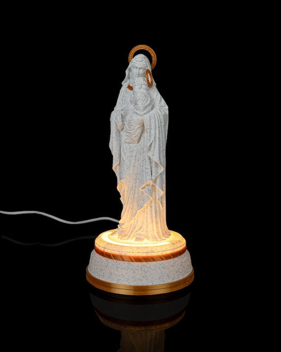 Mary and Baby Jesus statue, part of the Holy Family Devotion Trio