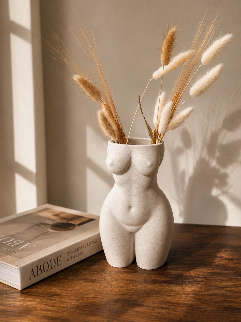 Origin Series Beauty feminine body vase with dried florals
