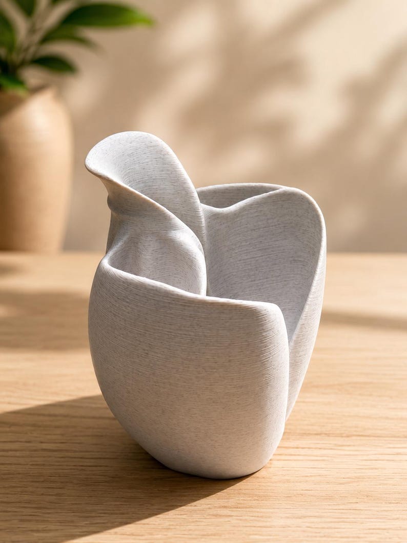 Bloom abstract organic planter side view