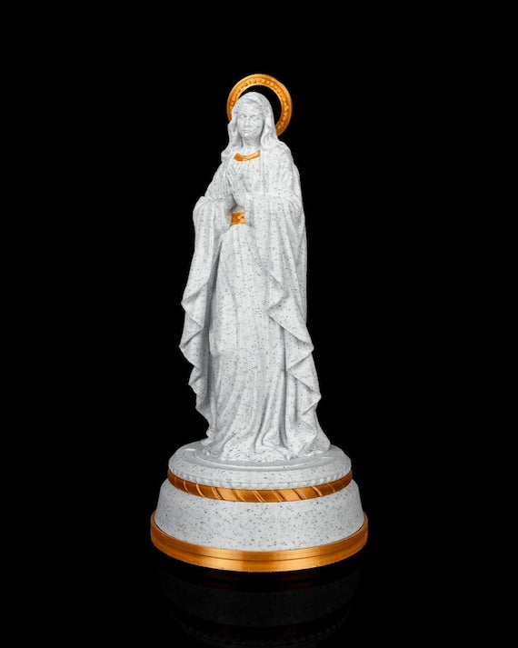 Lighted Virgin Mary Our Lady statue