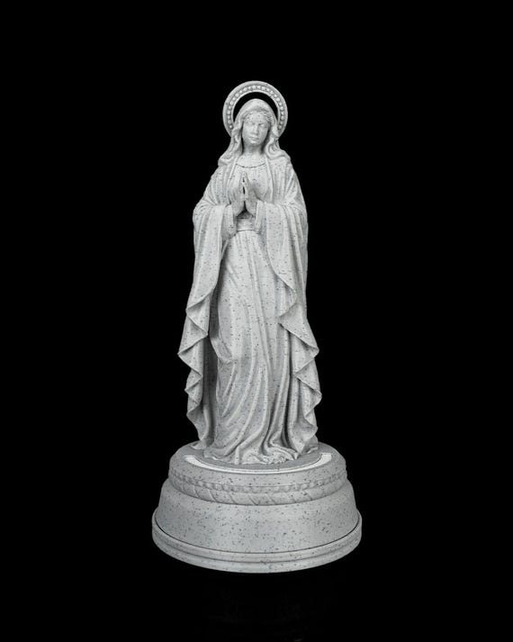 Illuminated Virgin Mary prayer altar decor