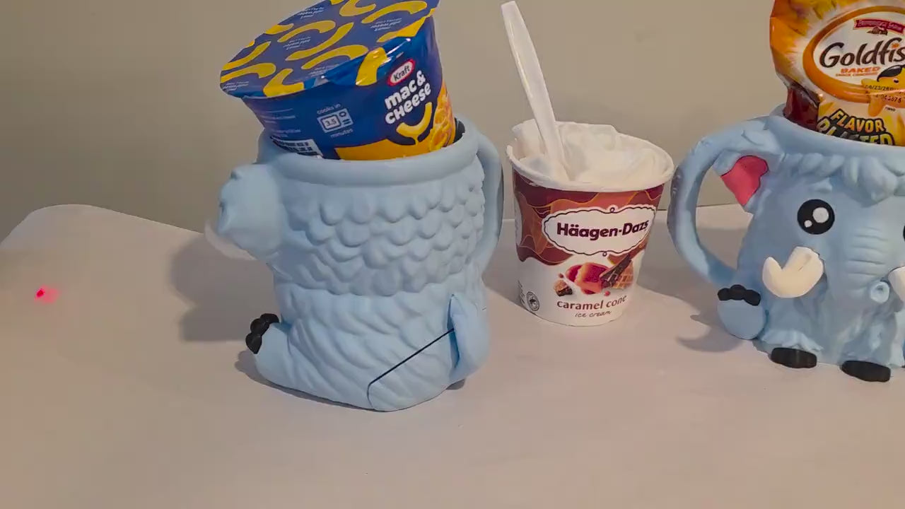 Mammuel the Mammoth Snack & Ice Cream Pint Holder – product video