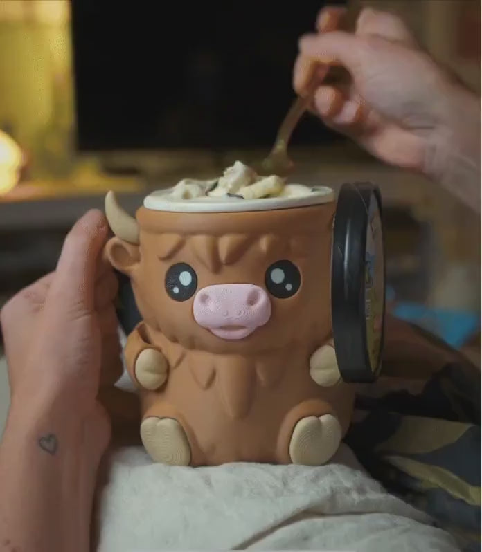 Pint Pal Ferdinand the Highland Cow Ice Cream Holder – product video