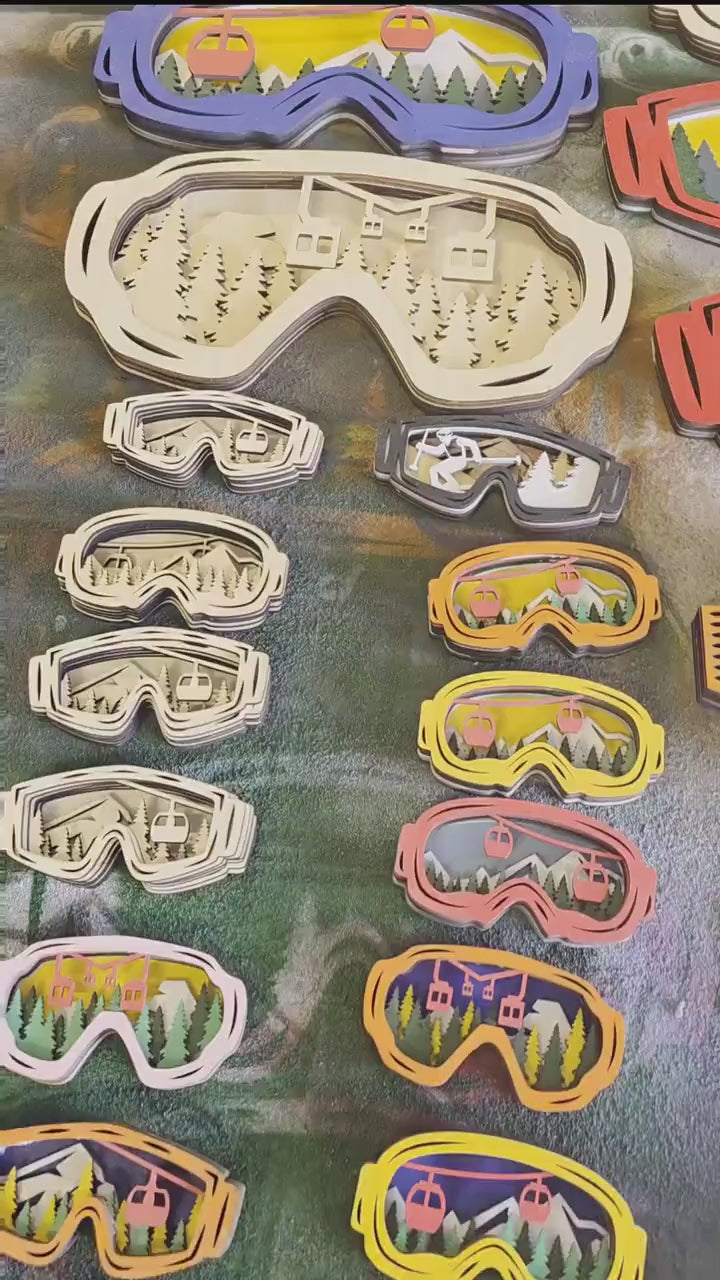 Video of the 3D wood ski lift wall art piece