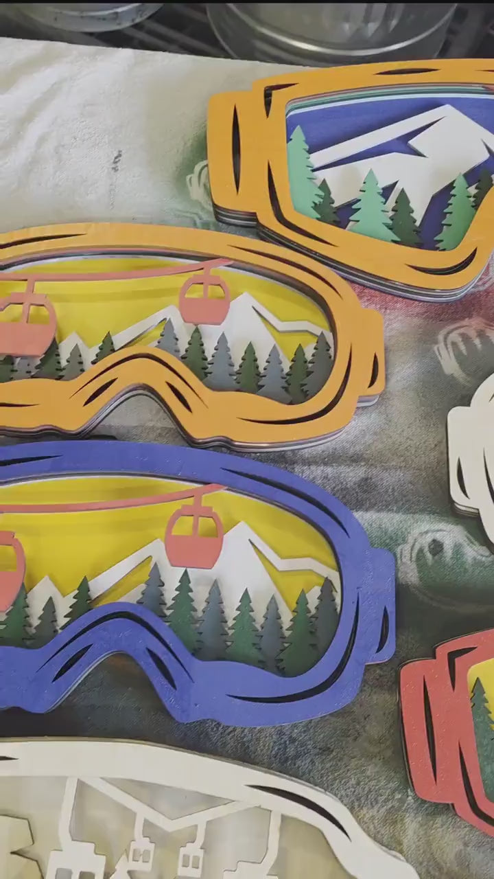 Video of the 3D wood ski lift ornament