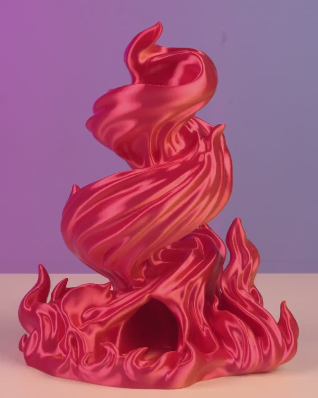 Burning Roll flame-spiral dice tower video