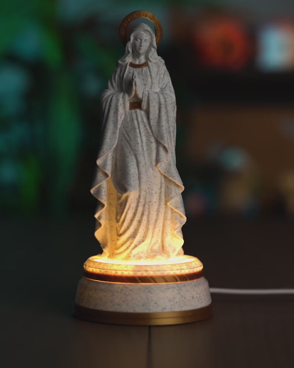 Our Lady Lighted Virgin Mary Statue – product video