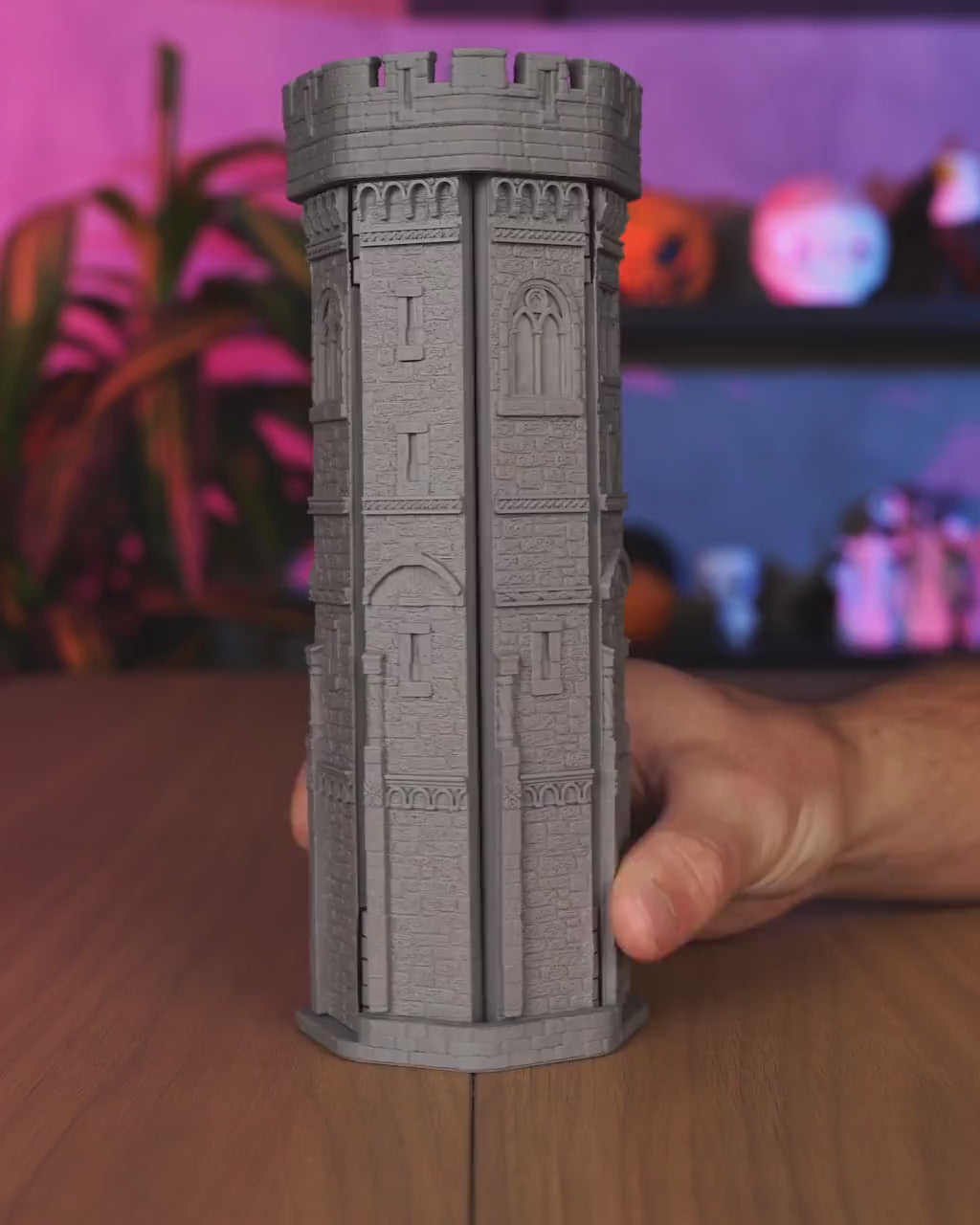 Video of the Checkmate Keep chess set unfolding from castle tower to chessboard