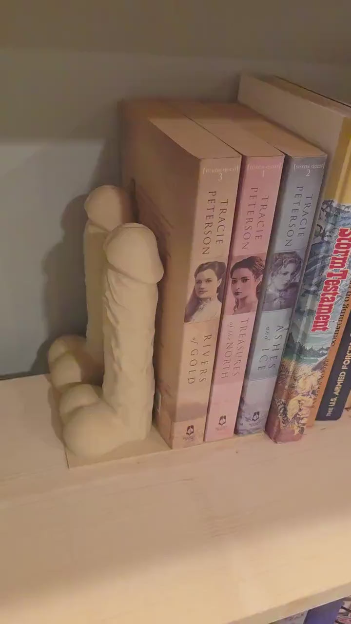 Balls Deep Funny Penis Bookends – product video